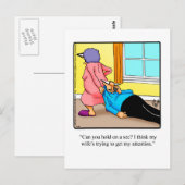 Carte postale Amour et mariage amusant Humour (Devant / Derrière)