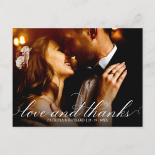 Carte Postale Amour Et Merci Élégant Mariage Merci Photo