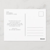 Carte Postale Amour et merci. Mariage feuille tropical merci (Dos)