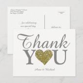 Carte Postale amour et merci mariage gentil (Devant / Derrière)