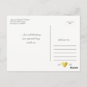 Carte Postale amour et merci mariage gentil (Dos)