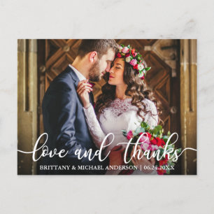 Carte Postale Amour et Merci Mariage Merci Photo