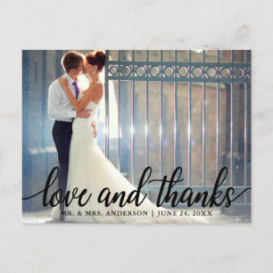 Carte Postale Amour et merci Mariage Mr et Mrs Photo