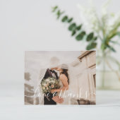 Carte Postale Amour Et Merci Mariage Photo Merci (Debout devant)