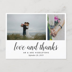 Carte Postale Amour Et Merci Mariages Modernes Deux photos
