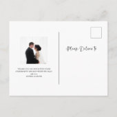 Carte Postale Amour et Merci | Merci Mariage de photo décontract (Dos)