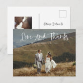 Carte Postale Amour et Merci | Merci Mariage de photo décontract (Devant / Derrière)