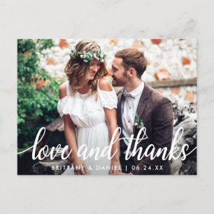 Carte Postale Amour et merci Merci Mariage moderne Photo