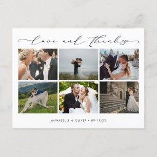 Carte Postale Amour Et Merci Photo Collage Mariage Merci