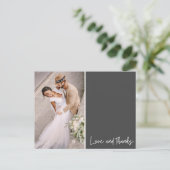 Carte Postale Amour et Merci Photo Mariage Merci (Debout devant)