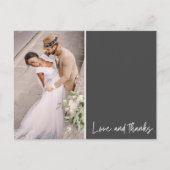 Carte Postale Amour et Merci Photo Mariage Merci (Devant)