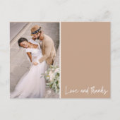 Carte Postale Amour et Merci Photo Mariage Merci (Devant)