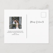 Carte Postale Amour et Merci | Rustic Mariage photo Merci (Dos)
