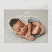 Carte Postale Amour et Remerciements Annonce de naissance Photo  (Devant)