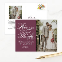 Amour et Remerciements Faire-Part de Mariage Remer