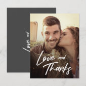 Carte Postale Amour et Remerciements Minimaux Photo Personnelle  (Devant / Derrière)