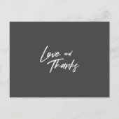 Carte Postale Amour et Remerciements Minimaux Photo Personnelle  (Dos)