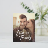 Carte Postale Amour et Remerciements Minimaux Photo Personnelle  (Debout devant)