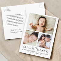 Amour et Remerciements Photo de bébé Annonce de na