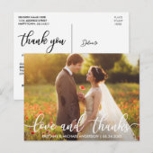 Carte Postale Amour et Remerciements Photo de remerciement de ma (Devant / Derrière)