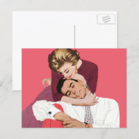 Amour et romance vintage, jeunes mariés en rose