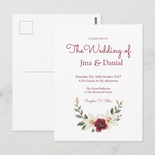 Carte Postale Amour éternel (Devant / Derrière)