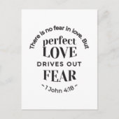 Carte Postale Amour Éternel - 1 Jean 4:18 Citation Écriture Art (Devant)
