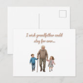 Carte Postale amour éternel pour grand-père (Devant / Derrière)