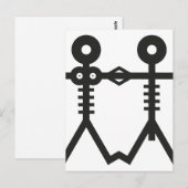 Carte Postale Amour Éternel Squelettes Icône 2007 Art (Devant / Derrière)