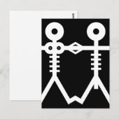 Carte Postale Amour Éternel Squelettes Icône 2007 Art (Devant / Derrière)