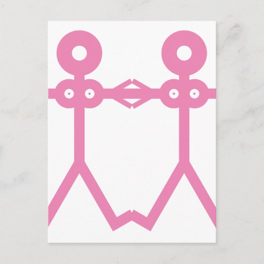 Carte Postale Amour Femmes Rose 2006 Art d'icône (Devant)