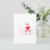 Carte Postale Amour Flamant rose (Debout devant)