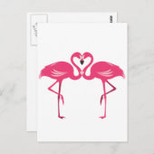 Carte Postale Amour Flamant rose (Devant / Derrière)