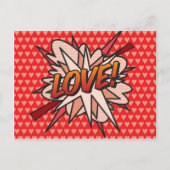 Carte Postale Amour Fun rétro bande dessinée Pop Art (Devant)