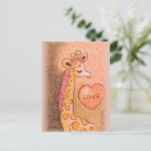 Carte Postale amour Girafe (Debout devant)