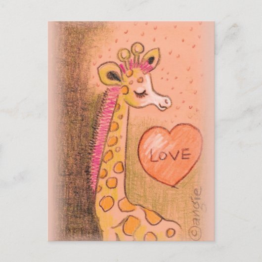 Carte Postale amour Girafe (Devant)