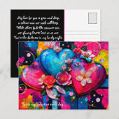 Carte Postale [Amour Graffiti} Goth Grunge Saint-Valentin (Devant / Derrière)