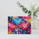 Carte Postale [Amour Graffiti} Goth Grunge Saint-Valentin (Debout devant)