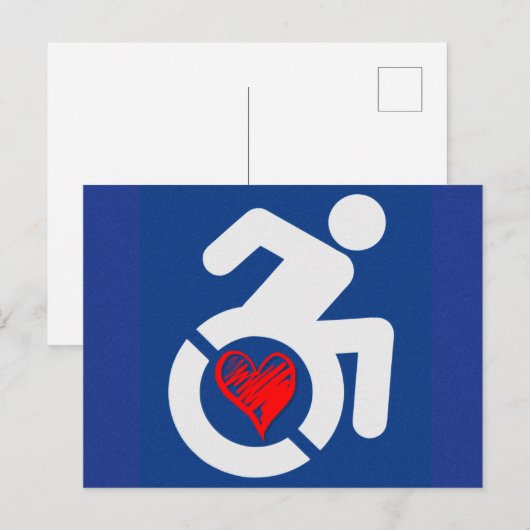 Carte Postale Amour Handicap (Devant / Derrière)