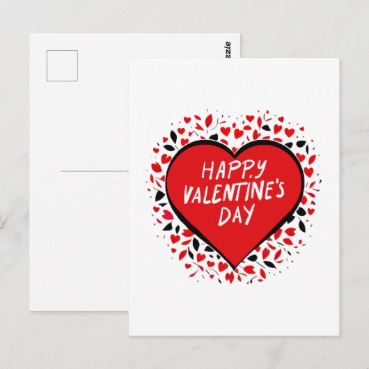 Carte Postale Amour infini à la Saint-Valentin (Devant / Derrière)