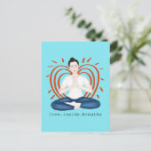 Carte Postale amour. Intérieur. respirer (Debout devant)