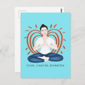 Carte Postale amour. Intérieur. respirer (Devant / Derrière)