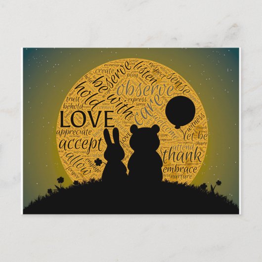 Carte Postale Amour lapin (Devant)