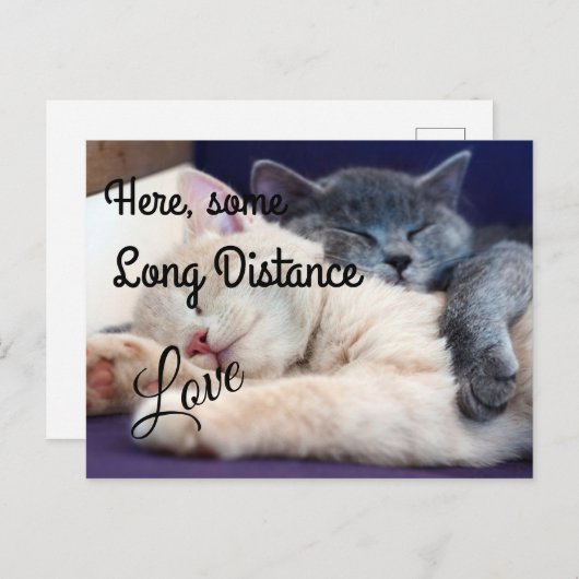 Carte Postale Amour longue distance (Devant / Derrière)