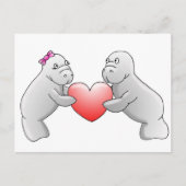 Carte postale amour Manatee (Devant)