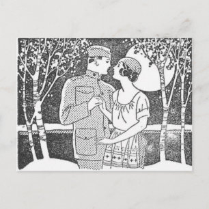 Carte postale Amour Militaire vintage