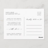 Carte Postale Amour moderne et merci Mariage Photo Merci (Dos)