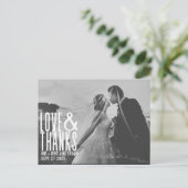 Carte Postale Amour moderne et Merci Merci Mariage (Debout devant)