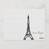 Carte Postale amour Paris (Dos)