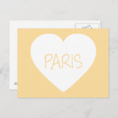 Carte Postale Amour Paris coeur (Devant / Derrière)